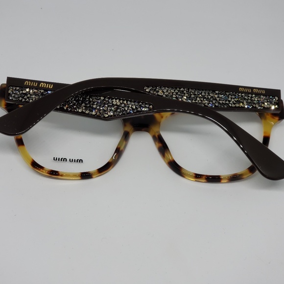 Miu Miu Rx Eyeglasses Cat eye Shinny Crystals - Picture 7 of 8